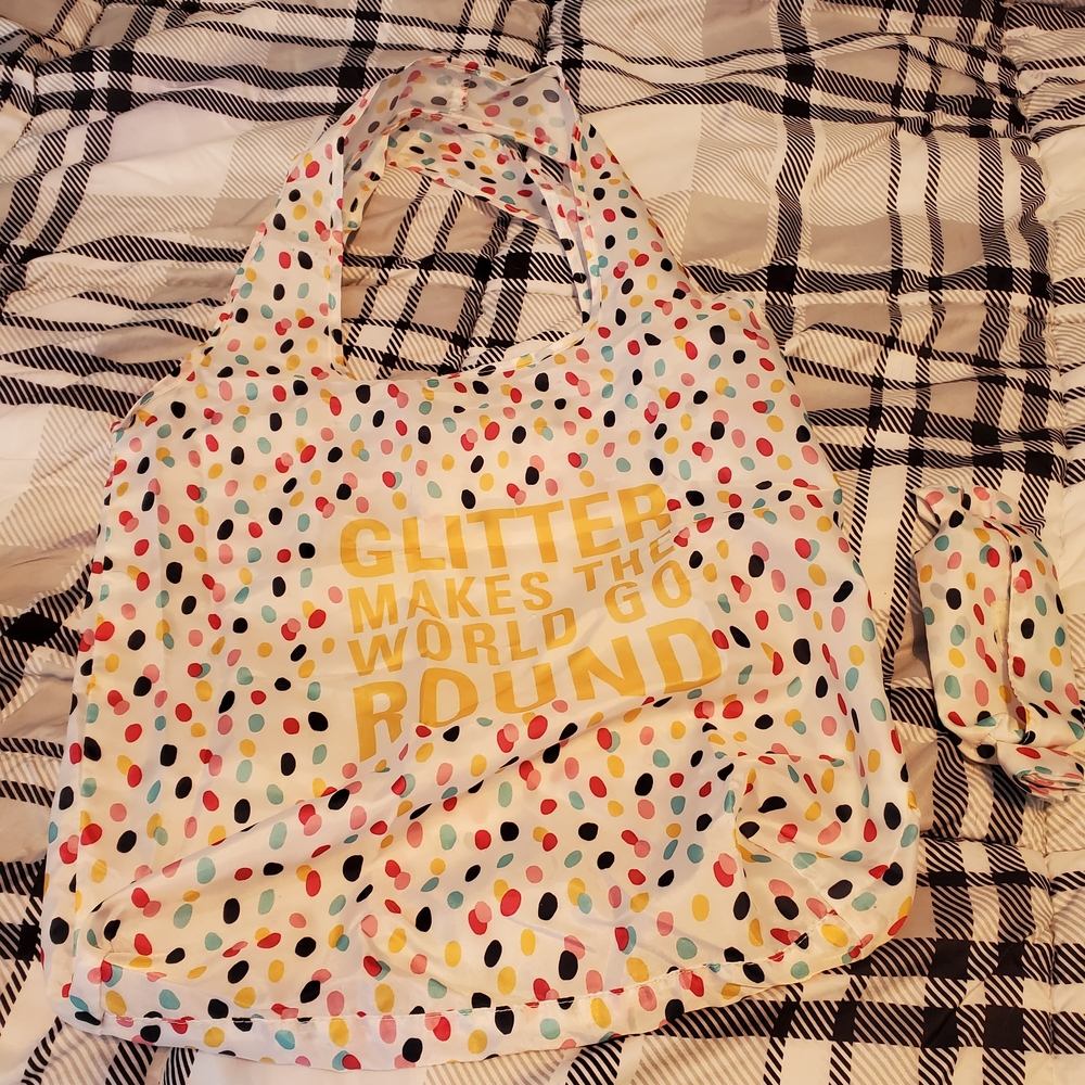 Bath & Body Works Colorful Polka Dot Tote Bag